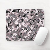 Pink Silver & Black Beauty Spill Glam Gloss Girl Mousepad (Mit Mouse)