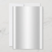 Pink Silver Bling Glam Girl Babydusche Einladung (Rückseite)