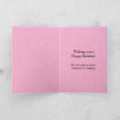 Pink Silver Butterfly Birthday Karte (Innenseite)