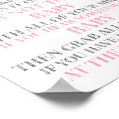 Pink Silver Confetti Sage kein Baby Game Sign Poster (Ecke)