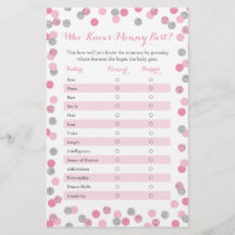 Pink Silver, der Mommy Best Baby Shower Game kennt