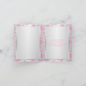 Pink Silver First Communityfilm Foto Danke Karte (Innenseite)