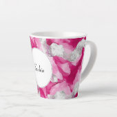 Pink Silver Glam Abstrakt Milchtasse (Rechte Ecke)