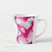 Pink Silver Glam Abstrakt Milchtasse (Rechts)