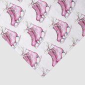 Pink Silver Glam Ice Skate Weihnachten Seidenpapier (Ausschnitt)