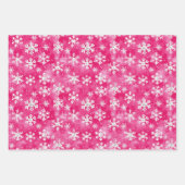 Pink Silver Glam Snowflakes Christmas Trees Geschenkpapier Set (Vorderseite 3)