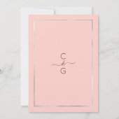 Pink Silver Glitzer Confetti Side Foto Hochzeit Einladung (Rückseite)