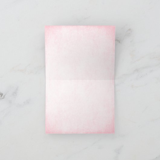 Pink & Silver Glitzer Look Danke Karte (Innenseite)