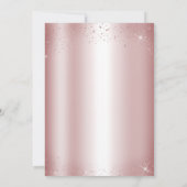 Pink Silver Glitzer Princess Tiara Quinceañera Einladung (Rückseite)