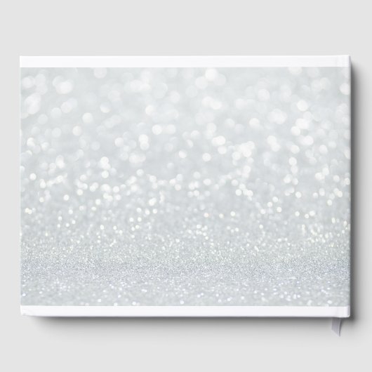 Pink Silver Glitzer Sweet 16 Custom Guest Book Gästebuch (Rückseite)