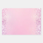 Pink Silver Glitzy Sparkle Confetti Christmas Geschenkpapier Set (Vorderseite 2)