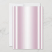 Pink Silver Grau Extravagant Princess Baby Dusche Einladung (Rückseite)