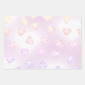 Pink Silver Imitate Diamond Metallic  Geschenkpapier Set (Vorderseite 2)