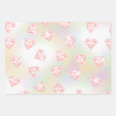 Pink Silver Imitate Diamond Metallic  Geschenkpapier Set (Vorderseite)