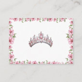 Pink Silver Mis Quince Glitter Quinceañera Begleitkarte (Rückseite)