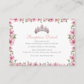 Pink Silver Mis Quince Glitter Quinceañera Begleitkarte (Vorderseite)