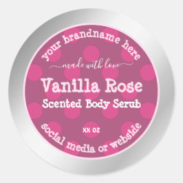 Pink Silver Produktverpackungen Etiketten Beruflic Runder Aufkleber