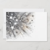 Pink & Silver Quinceañera Girl Einladung (Rückseite)