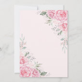 Pink Silver Roses Butterfly Quinceañera Birthday Einladung (Rückseite)