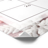 Pink & Silver Schneeflocken Raten Sie das Fälligke Poster (Ecke)