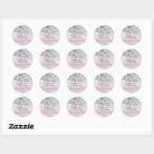 Pink Silver Sparkle Masquerade Quinceanera Sticker (Blatt)