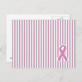 Pink & Silver Streifen auf der Postkarte (Vorne/Hinten)