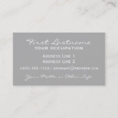 Pink & Silver Strips benutzerdefinierte Visitenkar Visitenkarte (Rückseite)