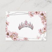 Pink Silver Tiara Butterfly Enclosure Card Begleitkarte (Rückseite)