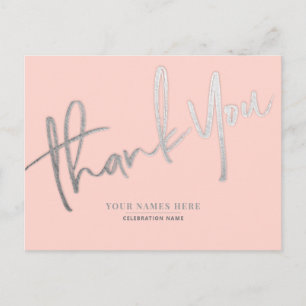 Pink Silver Vielen Dank Elegant Universell Postkarte