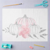 Pink & Silver Wasserfarbe Pumpkin Serie Design 12 Seidenpapier (Basteln)