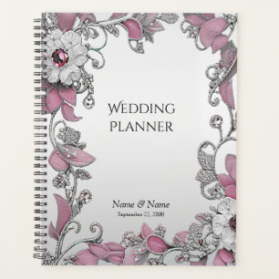 Pink Silver White Floral Plane Planer