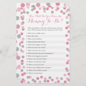 Pink & Silver Wie gut kennen Sie die Mama Quiz (Vorne/Hinten)