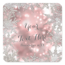 Pink Silver Winter Wonderland Snowflake Gefallen