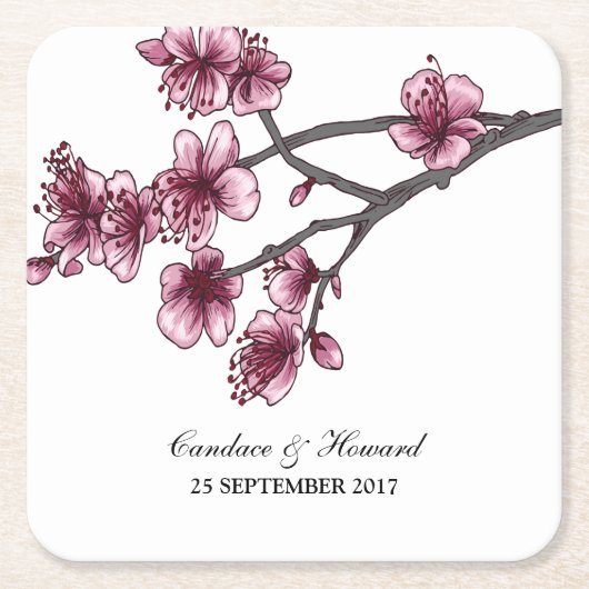 Pink Simple Cheroms Papierblüten Untersetzer (Vorderseite)