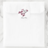 Pink Simple Cherry Blüten Danke Stickers (Tasche)
