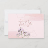 Pink Simple Danke Card (Rückseite)