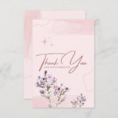 Pink Simple Danke Card (Vorne/Hinten)