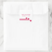 Pink Simple Deko Chic Wedding Stickers (Tasche)