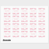 Pink Simple Floral Save the Date Stickers (Blatt)