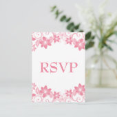 Pink Simple Floral UAWG Postkarte (Stehend Vorderseite)