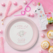 Pink Simple Modern Little Koch Baby Dusche Pappteller (Party)