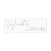 Pink Simple Modern Script Graduate Rücksendeadress (Vorne)