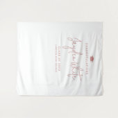 Pink Simple Modern Script Name Graduation Party Wandteppich (Vorderseite (Horizontal))