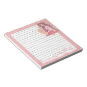 Pink Simple Niedlich Anime Boho Notepad Notizblock (angewinkelt)