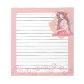Pink Simple Niedlich Anime Boho Notepad Notizblock (Vorderseite)
