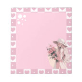 Pink Simple Niedlich Anime Boho Notepad Notizblock (Vorderseite)