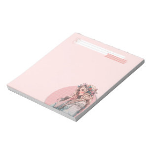 Pink Simple Niedlich Anime Boho Notepad Notizblock