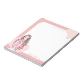 Pink Simple Niedlich Anime Boho Notepad Notizblock