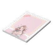 Pink Simple Niedlich Anime Boho Notepad Notizblock (Rotiert)