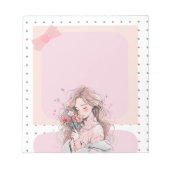 Pink Simple Niedlich Anime Boho Notepad Notizblock (Vorderseite)